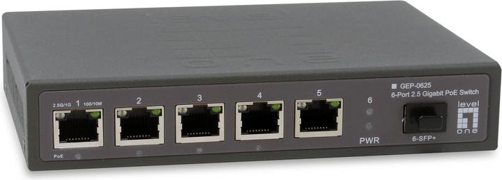 Immagine prodotto LevelOne Switch 6x GE GEP-0625 2.5GbE 57W 8xPoE+ sw (5 Porti)