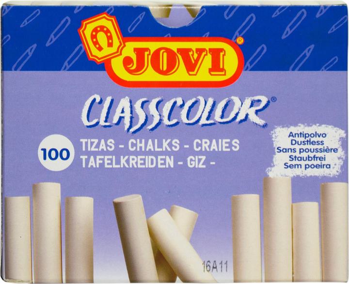 Image du produit Jovi Craie pour tableau noir Classcolor, blanc, 100 pièces dans une boîte anti-poussière (Blanc, 100 x)