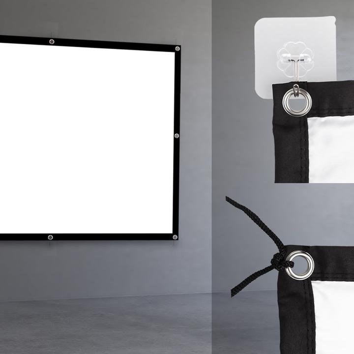 Image du produit Maclean Projektionswand 84 175x131cm 4:3 25mm Rand Spannhaken MC-166 (84", 4:3)