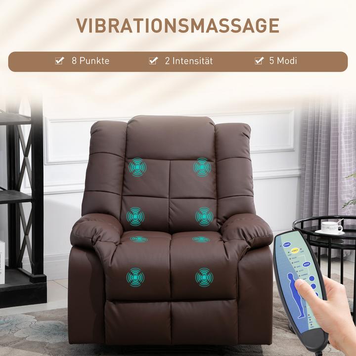 Produktbild Homcom Massagesessel mit Liegefunktion und Fernbedienung