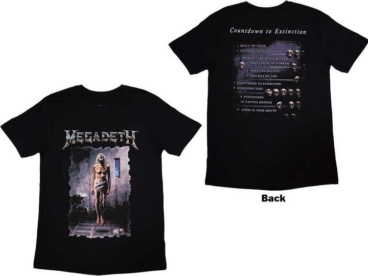 Actual product image Megadeth Countdown Back Print (S)