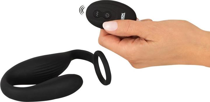 Produktbild Black Velvets Cock ring with RC butt plug (2.60 cm)