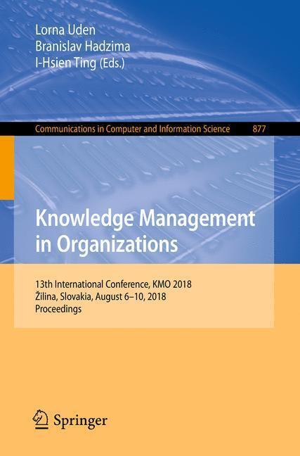 Actual product image Knowledge Management in Organizations (I-Hsien Ting, Lorna Uden, Branislav Hadzima, 2018)