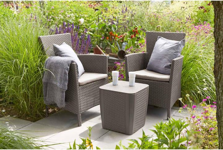 Actual product image Keter Iowa balcony Balcony Set Table: 39x39x43 Chair: 62x60x89 (62 cm)
