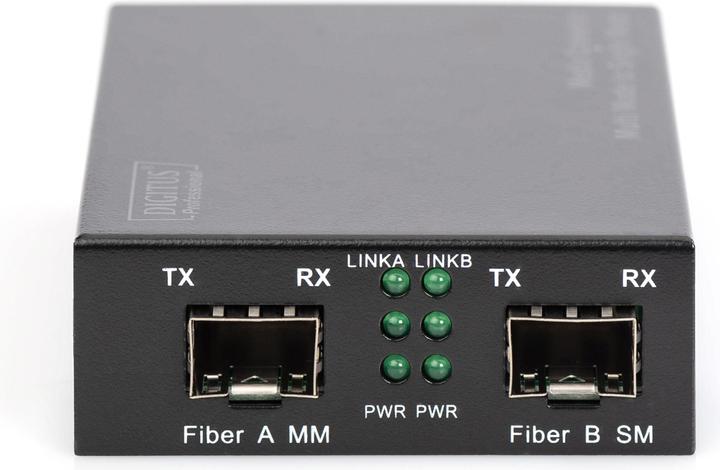 Image du produit Digitus Convertisseur de média Gigabit Multimode vers Singlemode SFP vers SFP 155Mbps 1.25Gbps 850nm 1310nm