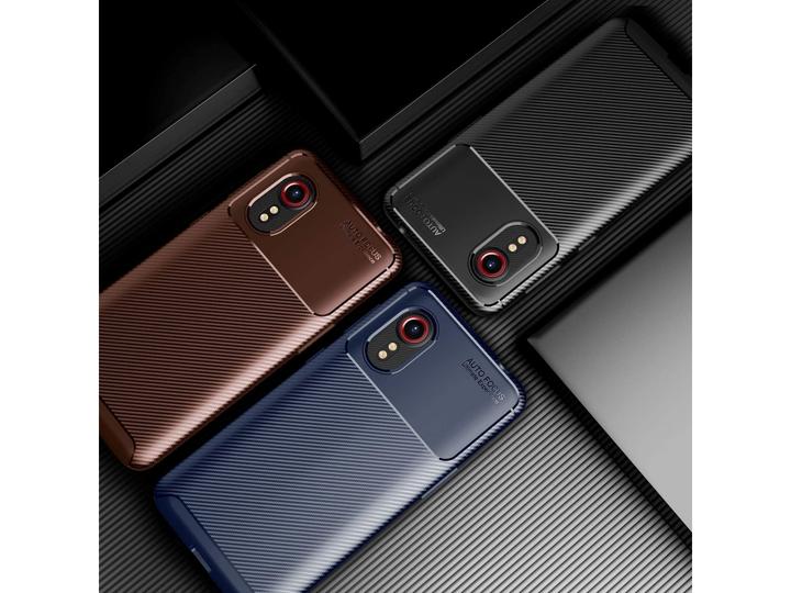 Produktbild Screenguard Samsung Galaxy Xcover 5 Hülle Carbon Design TPU Case (Samsung Galaxy Xcover 5)
