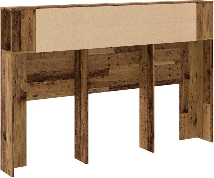 Produktbild VidaXL Kopfteil mit Stauraum Kopfteil-Regal Altholz-Optik 160x18,5x103,5cm