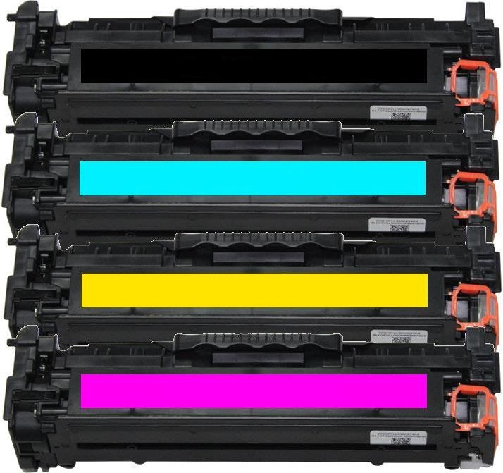 Actual product image Hermex Compatible HP LaserJet Pro 400 colour M451dw toner 4 pieces (M, Y, FC, C)