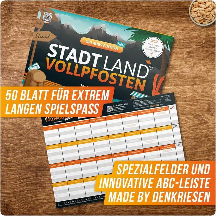 Actual product image Denkriesen STADT LAND VOLLPFOSTEN® A4 - URLAUBS EDITION "Meer im Kopf" (Sea in your head) (German)