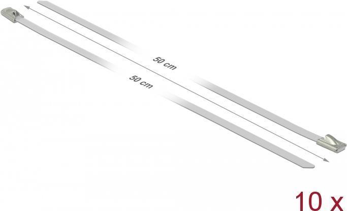 Actual product image Delock Stainless steel cable tie 500x4,6 10 pcs. (Metal cable ties, 500 mm, 10 pcs.)