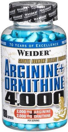 Actual product image Weider Arginine + Ornithine 4000 (180 Piece, Capsules, 157 g)