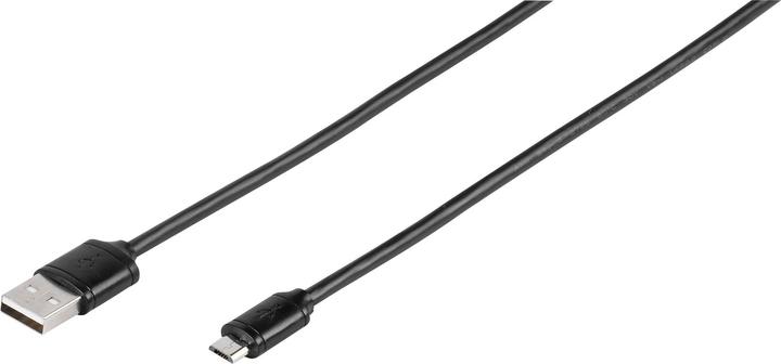 Produktbild Vivanco Micro USB Kabel, USB-A Stecker <> Micro USB St., max. 18W, schwarz, 0,50m (0.50 m, USB 2.0)