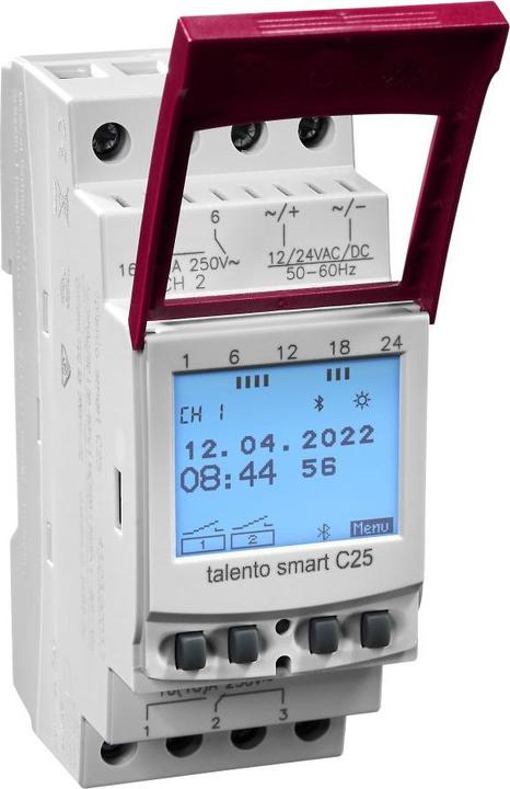 Actual product image Grässlin Channels = 2 digital timers DIN rail, 2 changeover contacts