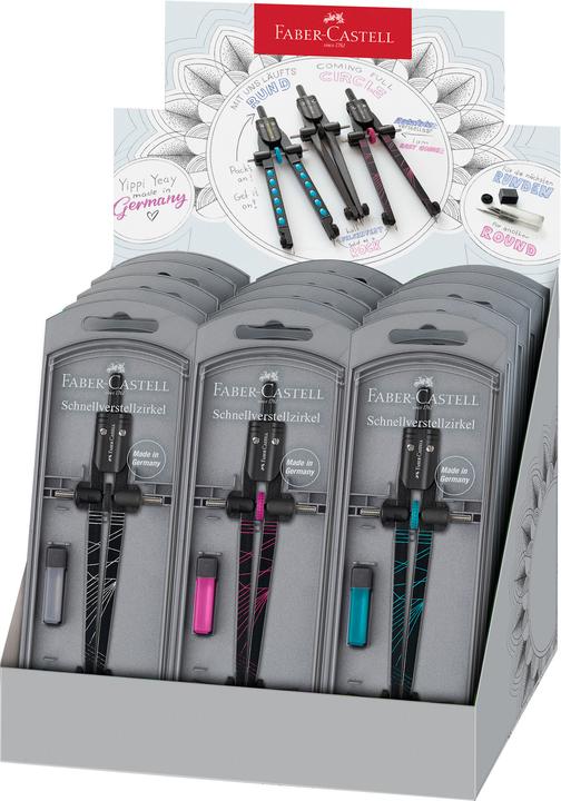Actual product image Faber-Castell Faber Castell Twister quick setting compass display