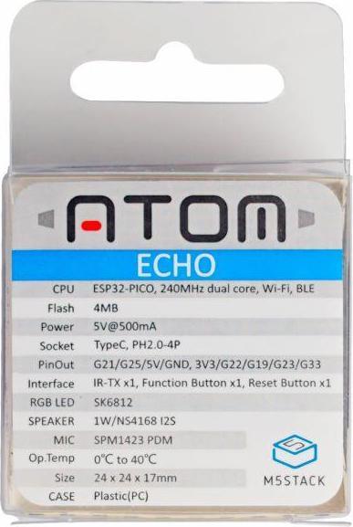 Productafbeelding M5Stack ATOM Echo Smart Speaker Dev Kit