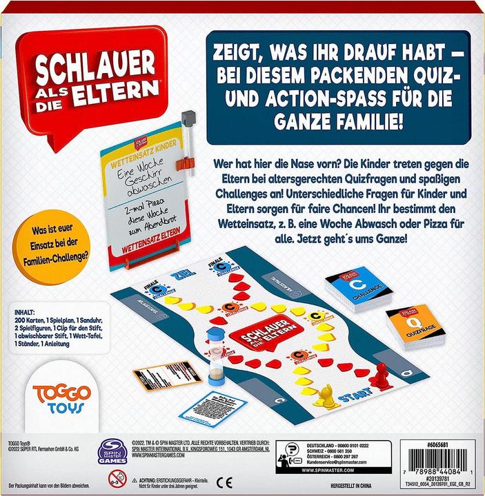 Produktbild Spin Master Games - Schlauer als die Eltern, spassiges Quiz- und Actionspiel, bei dem Kinder gegen Eltern (Deutsch)