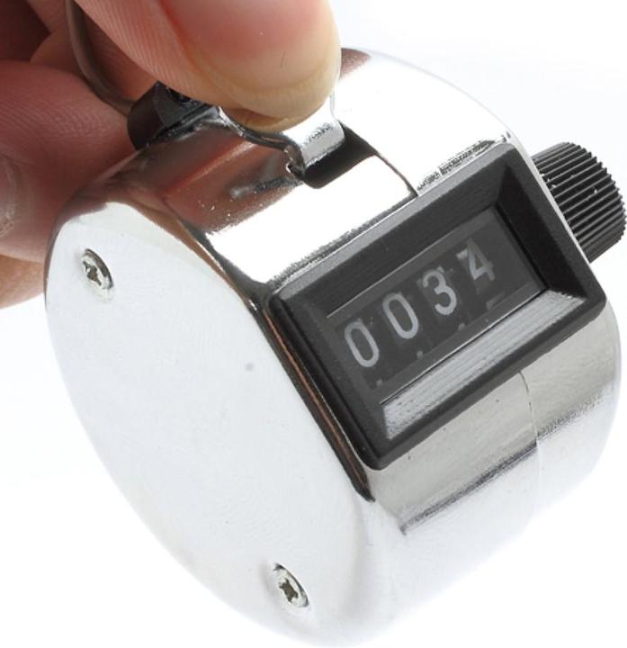 Image du produit Stride Metall Handzähler Schritt Zähler Counter Klicker für Sport / Schule / Veranstaltungen - Silber