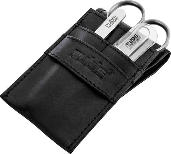 Image du produit Rubis Set de manucure étui à roulettes en cuir 4 pièces, noir