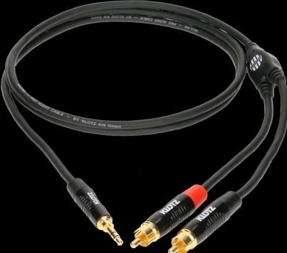 Produktbild Klotz Klinke 3,5 mm - RCA (Cinch) x2 6 m schwarzes Kabel (6 m, Cinch)