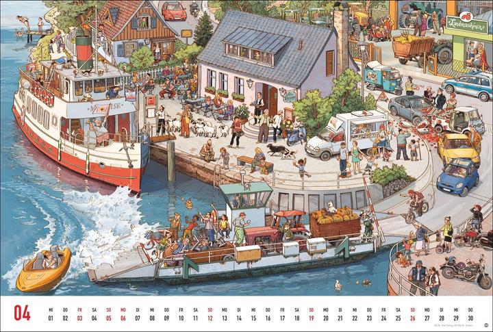 Actual product image Göbel & Knorr Wimmelbilder Edition Kalender 2026 (58 x 39 cm, German)