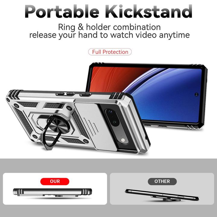 Produktbild König Design Hülle Handy Schutz für Google Pixel 7a Case Cover Halter Ring Etuis Bumper Neu (Google Pixel 7a)