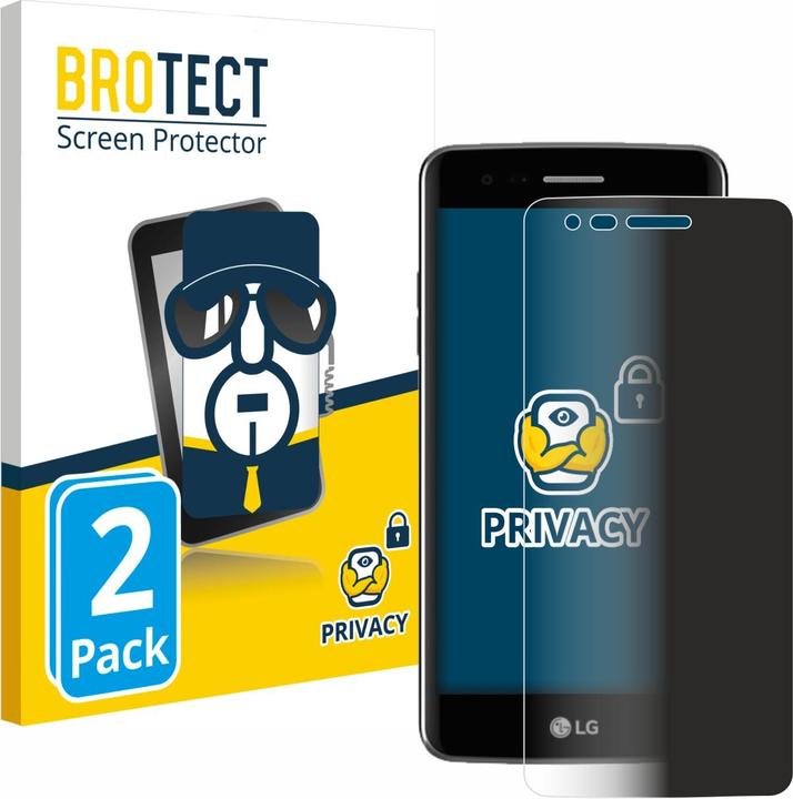 Produktbild BROTECT Sichtschutzfolie Anti-Spy Privacy Folie Blaulicht-Schutz (2 Stück, LG K8 2017)