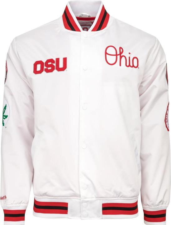 Mitchell & Ness City Lightweight Satin Jacke - NCAA Ohio State - L (L)