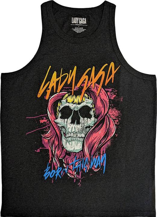 Actual product image Lady Gaga Skull (Grey) Tank Top (M)
