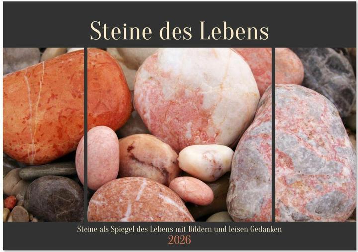Produktbild Steine des Lebens. Steine als Spiegel des Lebens mit Bildern und leisen Gedanken (Tischkalender (A5, Deutsch)
