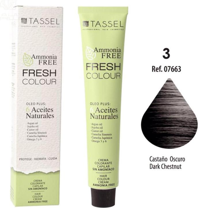 Caso Eurostil Fresh Colour Ammoniakfreies dunkelbraunes Creme-Haarfärbemittel