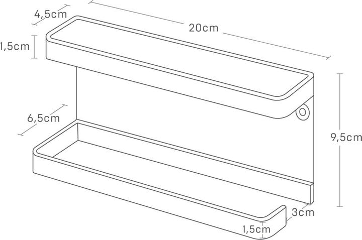 Actual product image Yamazaki Wall-mounted umbrella stand SMART (6.5 x 20 cm)