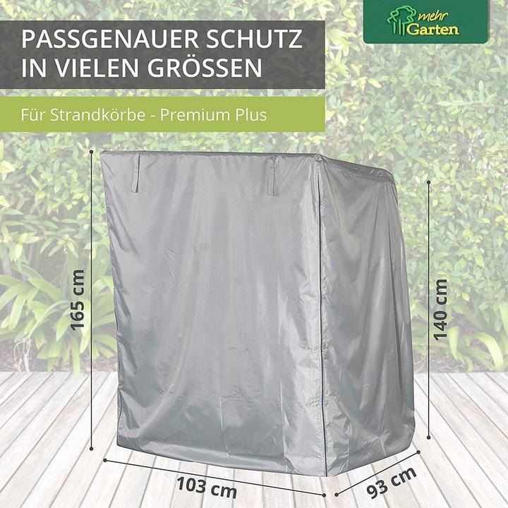 Produktbild Mehr Garten Schutzhülle für Korbsessel | 103 x 93 x 165/140 cm | 3-fach gewebtes Polyester
