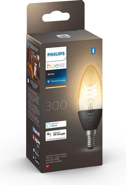 Produktbild Philips Hue White (E14, 4.50 W, 300 lm, 1 x, G)