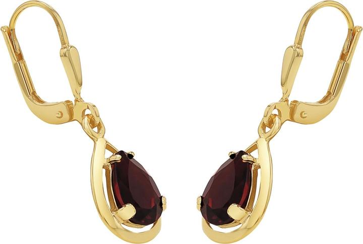 Actual product image zz_ArchivedByPCD_Amor Schmuck_zu_Amor Amor Ohrschmuck für Damen, Gold 375, Granat (9 ct, Gold 375)