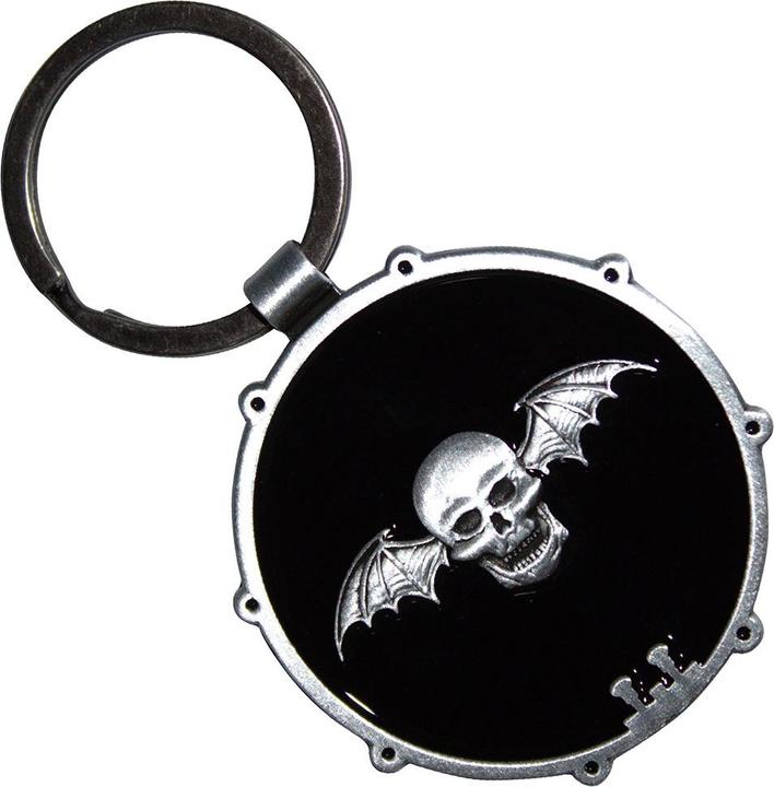 Actual product image Avenged Sevenfold Deathbat Drum Double-Sided Schlüsselanhänger