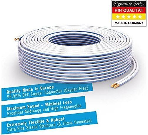 Produktbild HDgear Lautsprecherkabel 2,50mm² Weiss OFC (25 m, 2.50 mm²)
