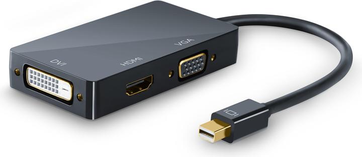 CSL Câble adaptateur mini DisplayPort vers HDMI + DVI + VGA (HDMI, DVI, VGA, 16 cm)