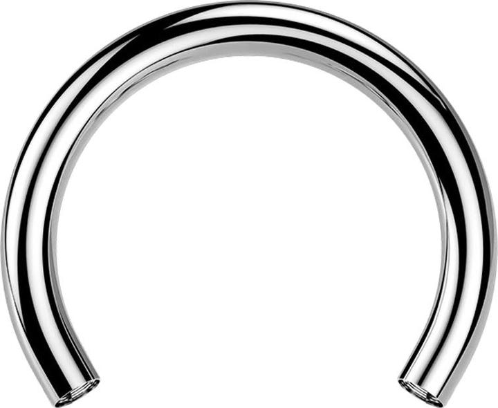 Actual product image Star Piercing Circular rod silver with 1.2 mm internal thread (Titanium G23, without brass)