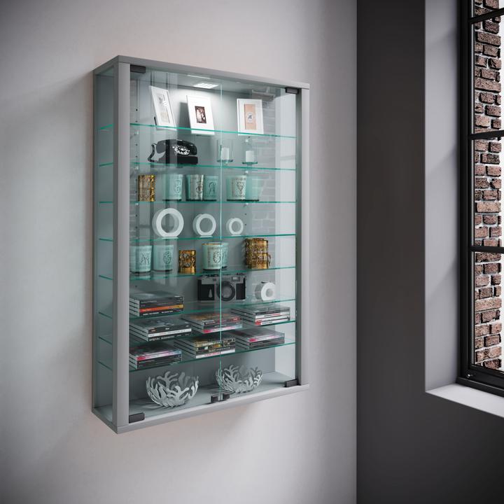 Actual product image VCM Collection wall display case wood glass Vitrosa Mini (90 x 59 x 18 cm)