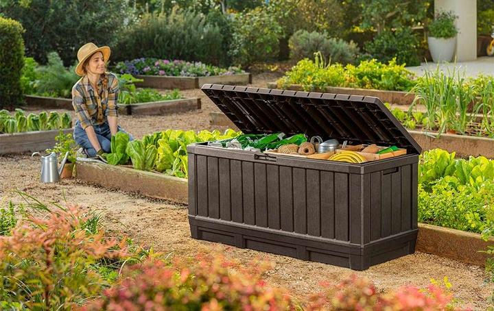 Immagine prodotto Keter Kentwood Armadietto portaoggetti Rettangolare Legno Marrone (350 l)