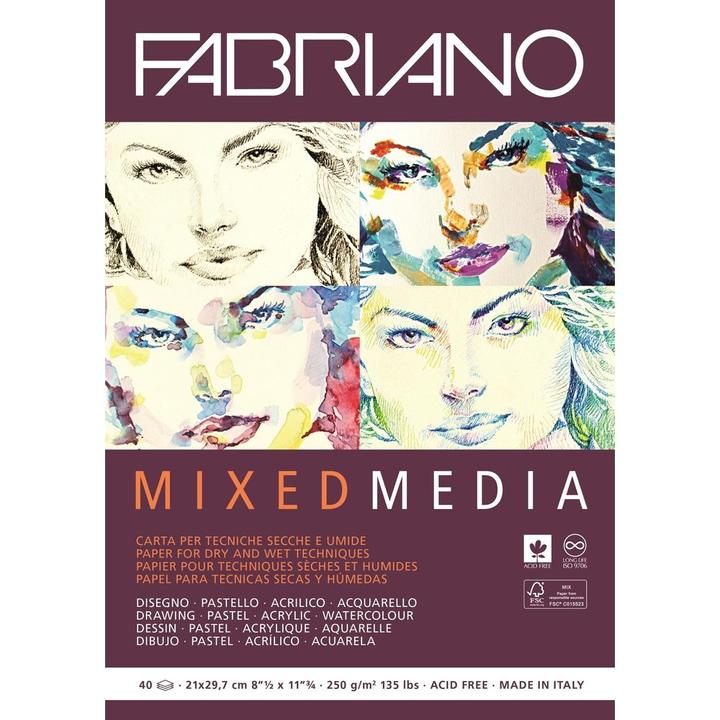 Actual product image Fabriano mixed media (A4, Plain)