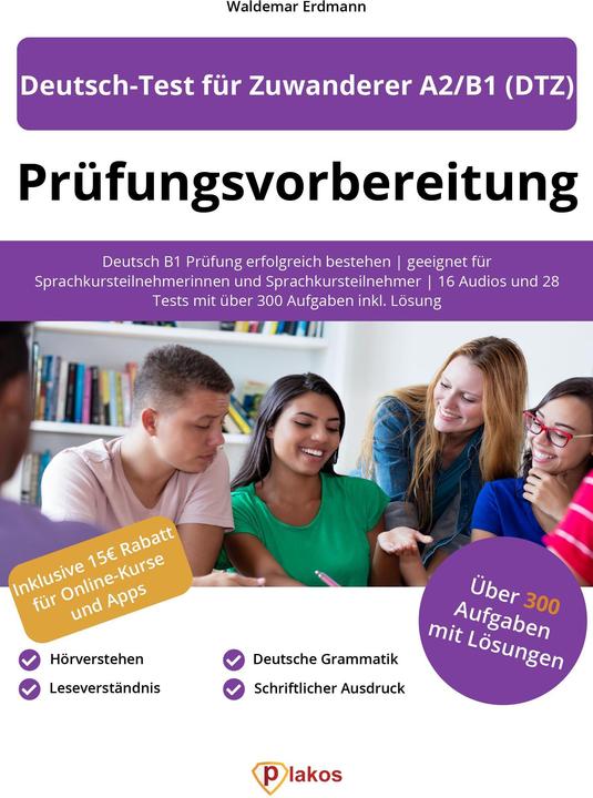 Produktbild Prüfungsvorbereitung Deutsch-Test für Zuwanderer A2/B1 (DTZ) (Deutsch, Waldemar Erdmann, 2022)
