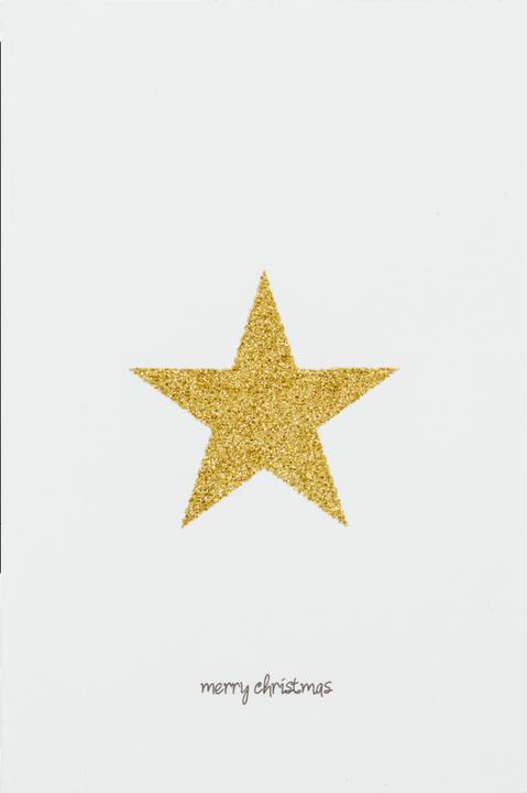 Produktbild House Doctor Greeting cards, HDGlitr w. envelope, WhiteGolden (100 Stk.)