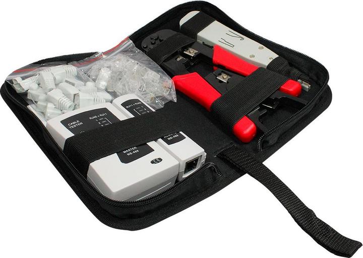 Produktbild Good Connections Universal Netzwerk Werkzeug Kit 15,20cm (6") 1, inkl. 20x RJ45 Stecker/-Knickschutztüllen, ® (Werkzeug)