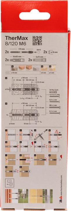 Image du produit Fischer TherMax 8/120 M6 (2) (2 pcs)
