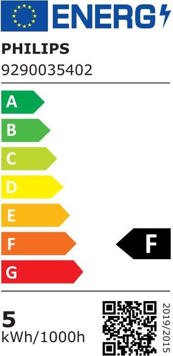 Etichetta energetica Philips Lampada a LED (E27, 5.50 W, 470 lm, 3 x, F)
