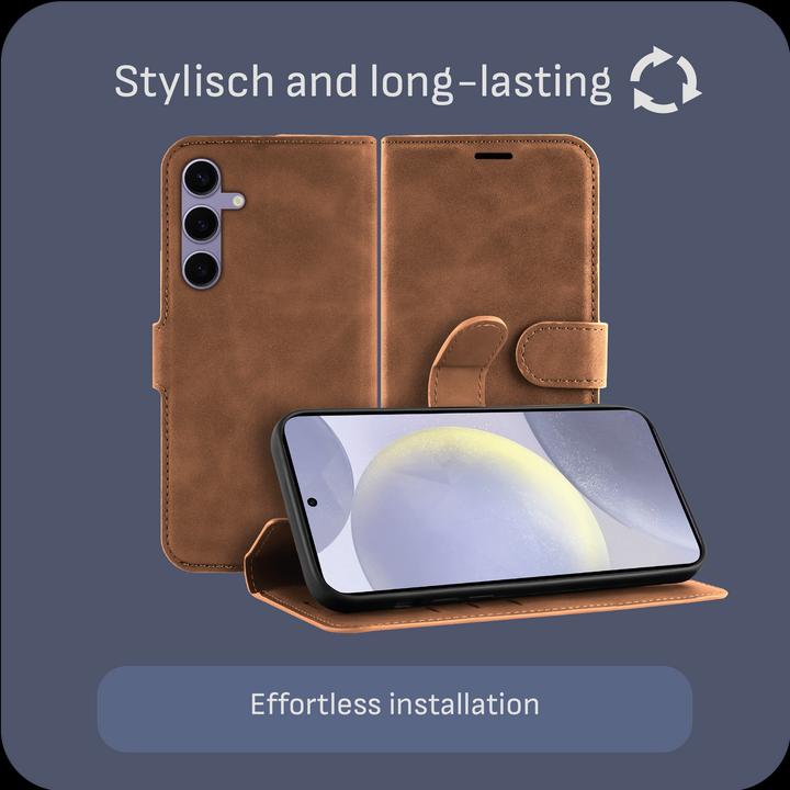 Produktbild Cazy Premium-Geldbörsen-Etui, Magnetisches Geldbörsen-Etui, Kartenfächer, Ständer (Samsung Galaxy S25+)