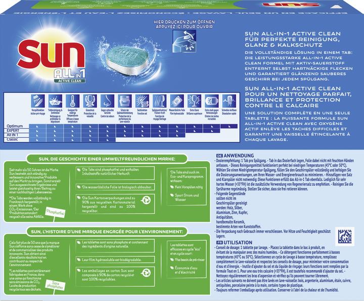 Immagine prodotto Sun All-in-1 Active Clean Tabs Regular 35x (Compresse)
