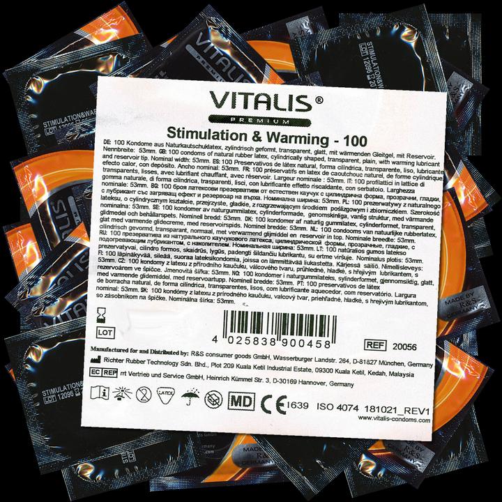 Produktbild Vitalis PREMIUM «Stimulation & Warming» 100 Kondome mit Wärmeeffekt - Maxipack (100 Stk.)
