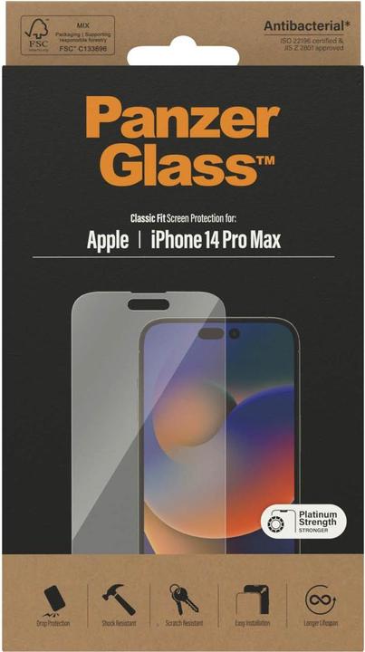Actual product image PanzerGlass Classic Fit (1 Piece, Apple iPhone 14 Pro Max)